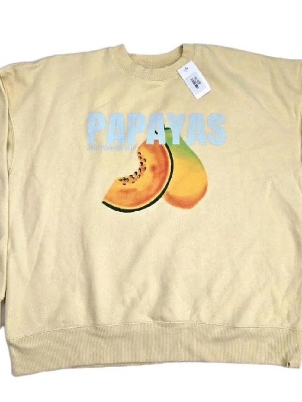 Wild Fable Womens Y2k Papaya Graphic Oversized Sweatshirt Yellow Size XL - Picture 7 of 17